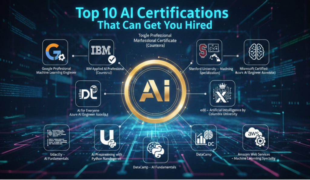 Top AI Certifications That Can Get You Hired