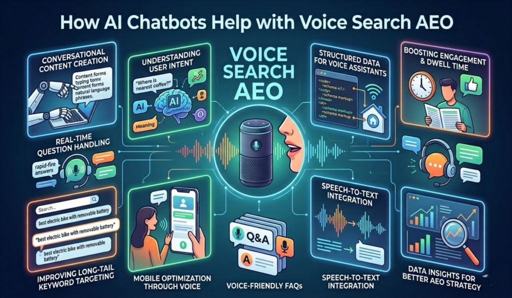 How AI Chatbots Help with Voice Search AEO