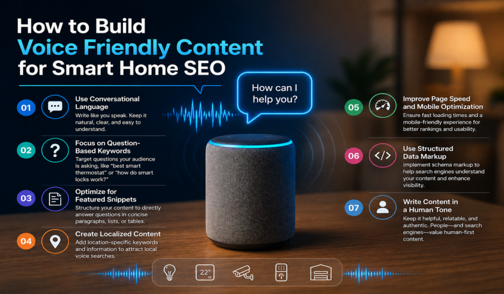 Build Voice Friendly Content for Smart Home SEO 4 Voice Friendly Content for Smart Home SEO