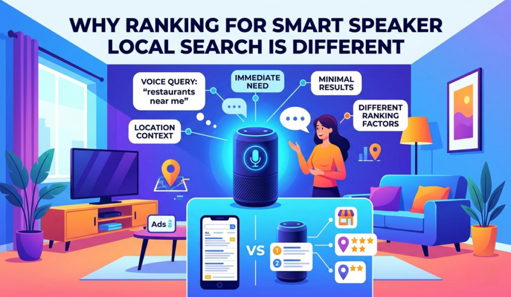 How to Rank Smart Speaker Content in Local Search: Voice SEO Strategy for 2026 3 How to Rank Smart Speaker Content in Local Search