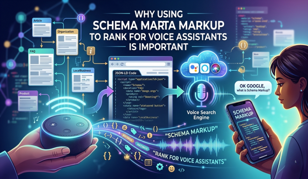Schema Markup to Rank for Voice Assistants