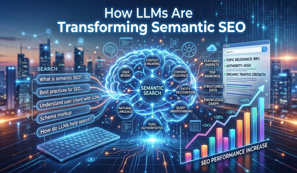 Semantic SEO with LLMs 2026: The Future of AI-Powered Smart Search Optimization 3 Semantic SEO with LLMs