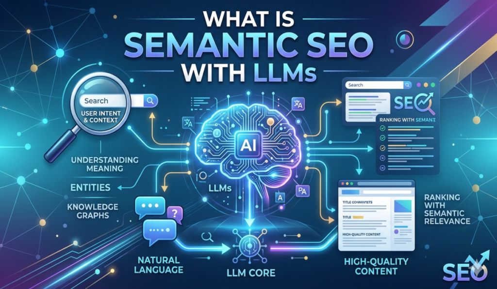 Semantic SEO with LLMs 2026: The Future of AI-Powered Smart Search Optimization 2 Semantic SEO with LLMs