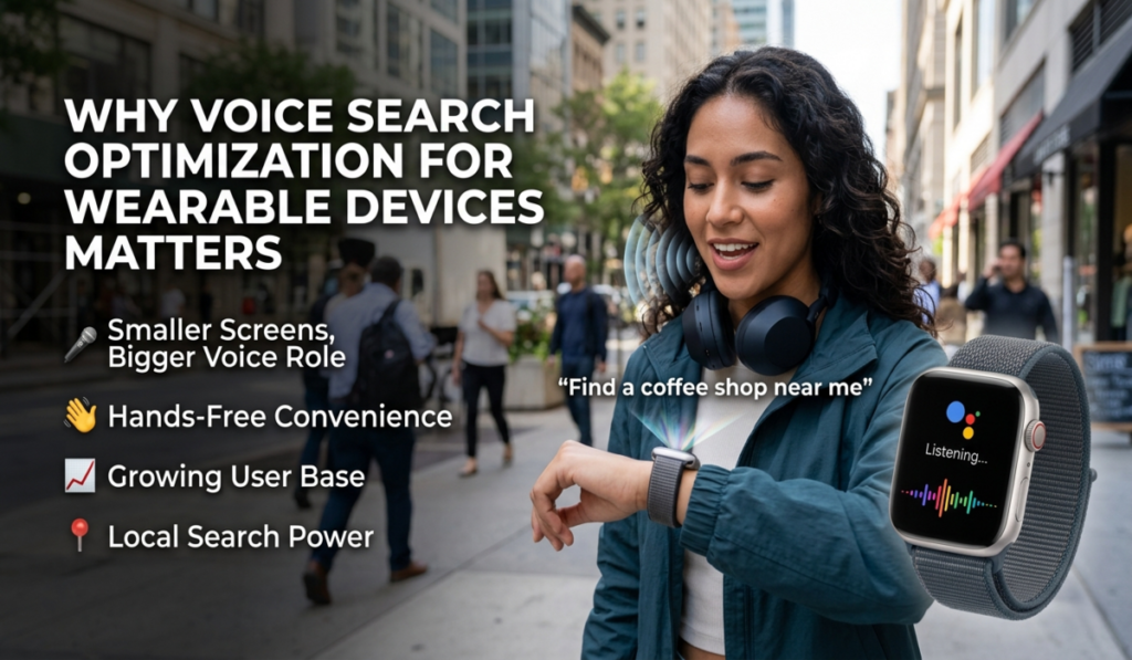 Voice Search Optimization for Wearable Devices 2026: Future of Wearable SEO and AI Search 3 Voice Search Optimization for Wearable Devices