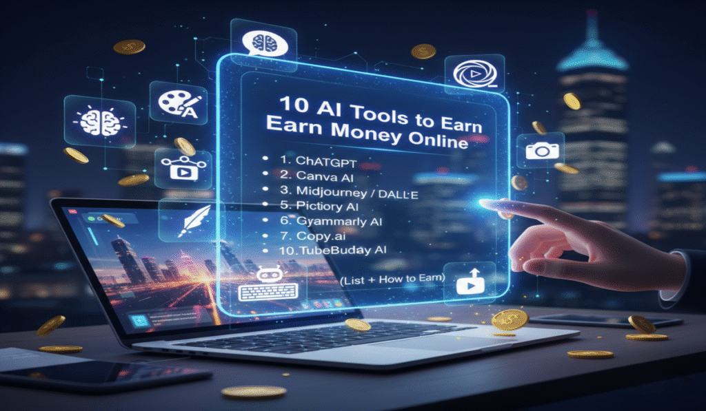 10 AI Tools to Earn Money Online 