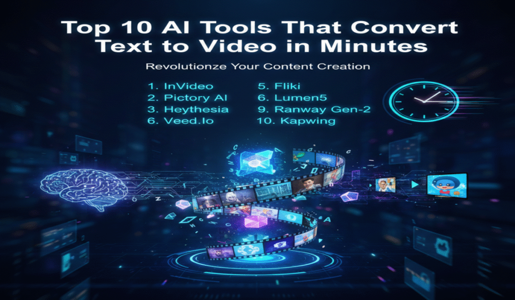 AI Tools That Convert Text to Video in Minutes
