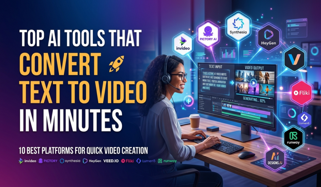 AI Tools That Convert Text to Video in Minutes