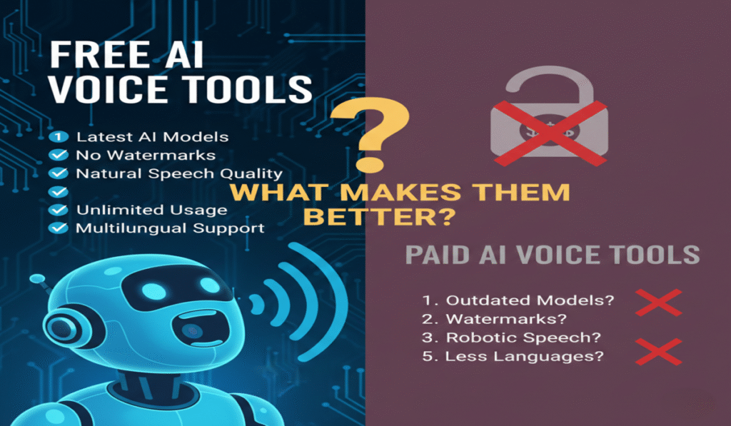 Free AI Voice Tools Better Than Paid Ones 