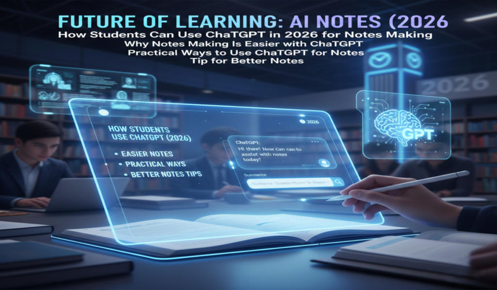 How Students Can Use ChatGPT in 2026 – Smart Study, Notes & Assignments Guide 3 How Students Can Use ChatGPT in 2026