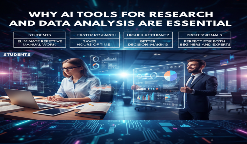 Top AI Tools for Research and Data Analysis (Students + Professionals) to Boost Productivity 3 AI Tools for Research and Data Analysis