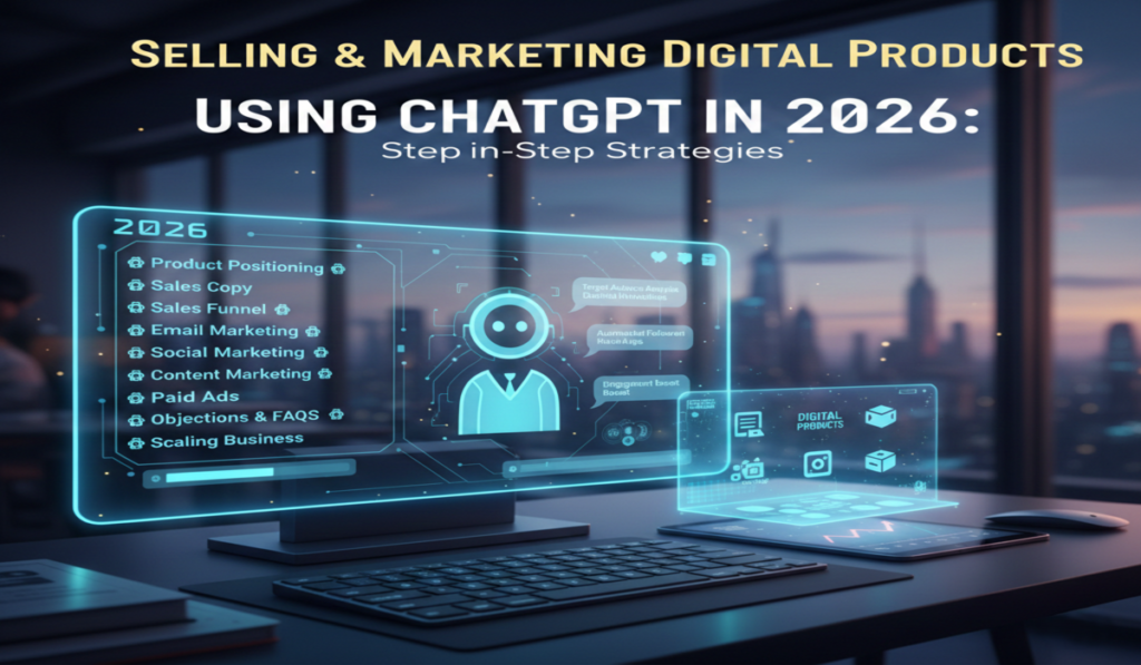 Selling and marketing digital products using ChatGPT