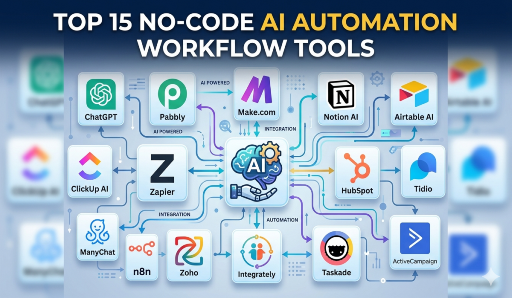 Top 15 No Code AI Automation Workflow Tools