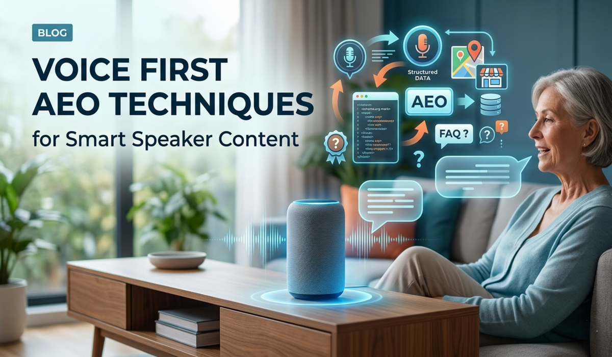 Voice First AEO Techniques for Smart Speaker Content