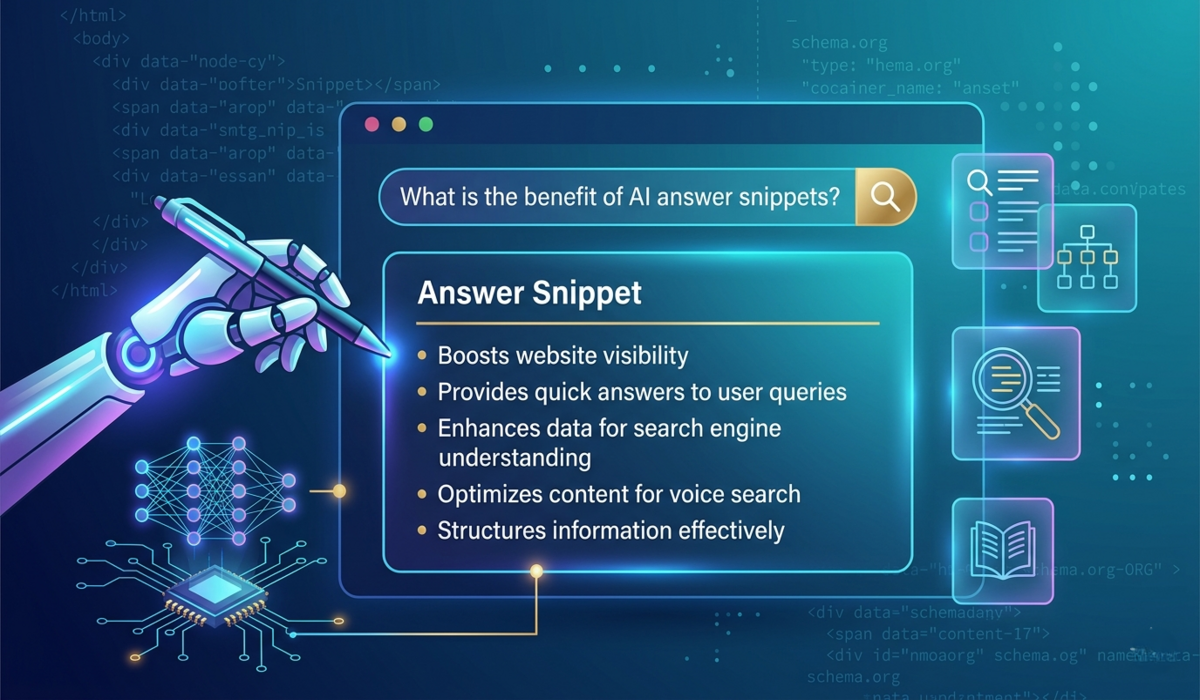 AI readable answer snippets for featured snippets