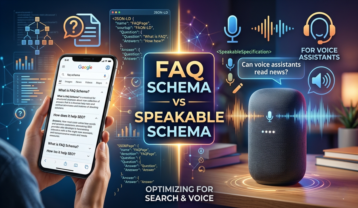 FAQ Schema vs Speakable Schema for Voice Assistants