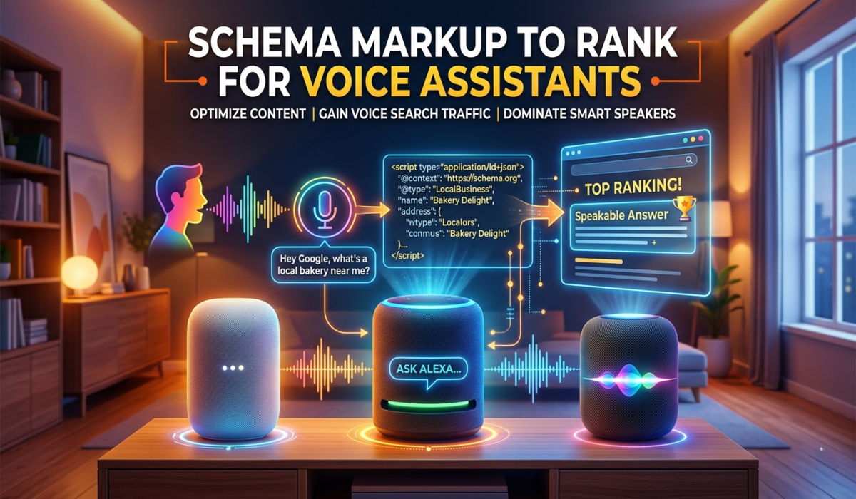 Schema Markup to Rank for Voice Assistants