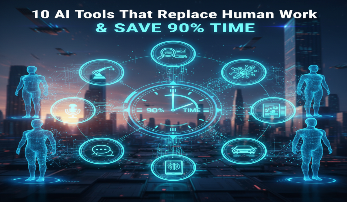 10 AI Tools That Replace Human Work & Save 90% Time
