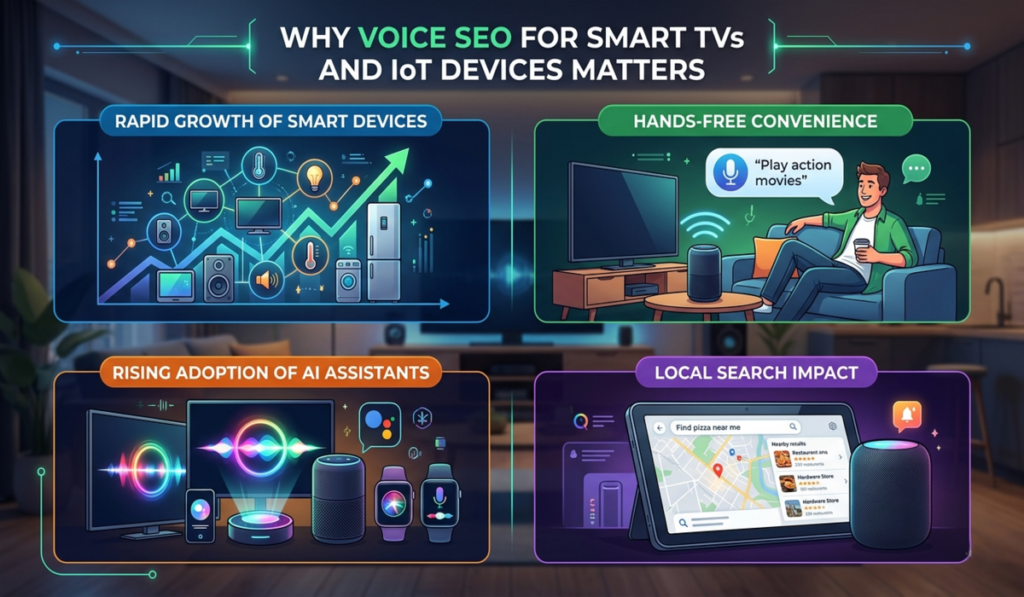 Voice SEO for Smart TVs and IoT Devices 