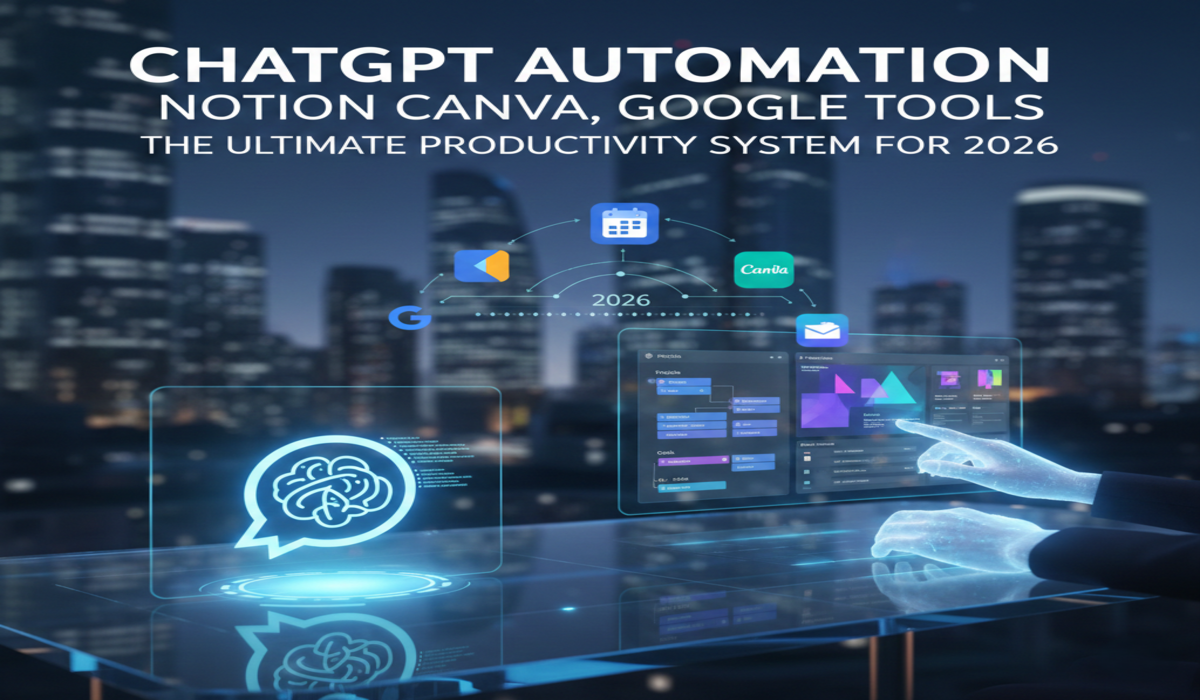 ChatGPT Automation with Notion Canva and Google Tools
